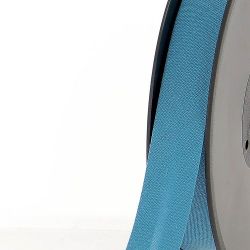 Biais replié 20 mm bleu canard 50 %coton/50 %poly
