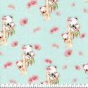 Tissu jersey Koalas digital fond vert Poppy