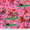 Tissu jersey Bambi and friends rose Fiona Hewitt