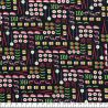 Tissu sushis fond noir