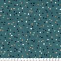 Tissu pattes de chats fond vert