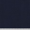 Tissu jersey épais marine rayure blanche 65%vi/20%pa/10%pl/5