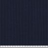 Tissu jersey épais marine rayure blanche 65%vi/20%pa/10%pl/5