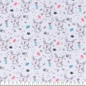 Tissu jersey bunny fond gris