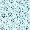 Tissu jersey Monkey fond bleu