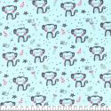 Tissu jersey Monkey fond bleu