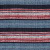Tissu maille rayé rouge bleu 94%pol/6%el larg 145 cm