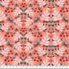 Tissu coton fleurs et fruits fond rose Dashwood