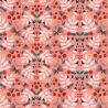 Tissu coton fleurs et fruits fond rose Dashwood