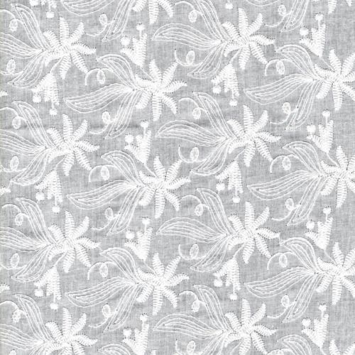 Tissu coton broderie anglaise grandes fleurs Tissu coton broderie anglaise grandes fleurs