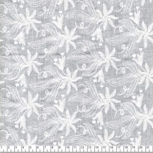 Tissu coton broderie anglaise grandes fleurs Tissu coton broderie anglaise grandes fleurs
