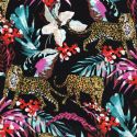 Tissu viscose Chally fond noir