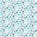 Tissu coton mini sushis fond céladon