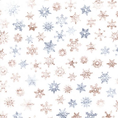 Tissu coton flocons de neige variés Tissu coton flocons de neige variés
