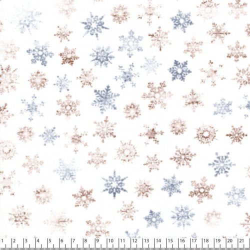 Tissu coton flocons de neige variés Tissu coton flocons de neige variés