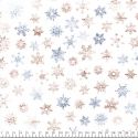 Tissu coton flocons de neige variés