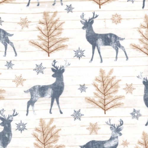Tissu coton cerfs dans le bois Tissu coton cerfs dans le bois