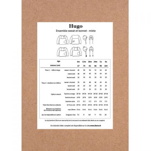 Patron Ikatee Hugo 6 mois - 4 ans Patron Ikatee Hugo 6 mois - 4 ans
