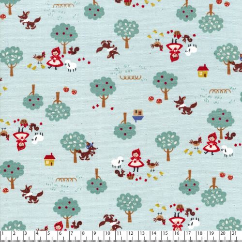 Tissu coton japonais Petit chaperon rouge Tissu coton japonais Petit chaperon rouge