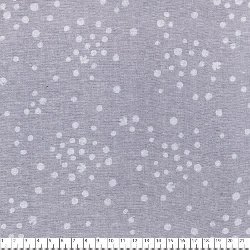 Tissu japonais double gaze de coton pois gris Tissu japonais double gaze de coton pois gris