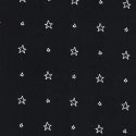 Tissu coton popeline étoile creuse fond noir