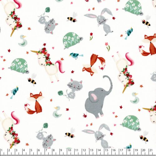 Tissu coton Animal alphabet Tissu coton Animal alphabet
