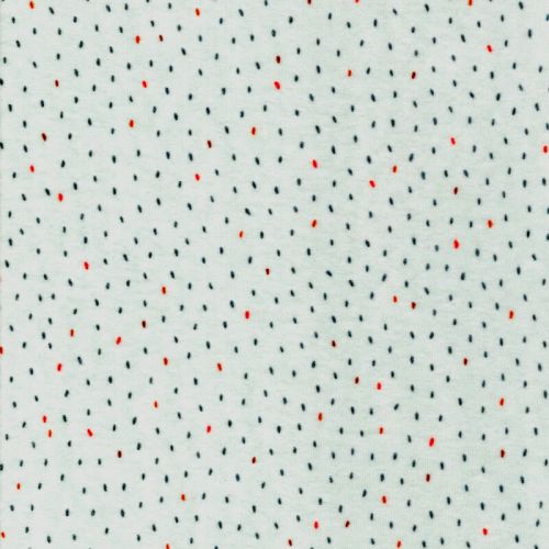 Tissu jersey velours pointillé fond vert Tissu jersey velours pointillé fond vert