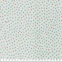 Tissu jersey velours pointillé fond vert