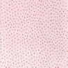 Tissu jersey velours pointillé fond rose