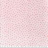 Tissu jersey velours pointillé fond rose