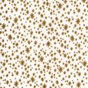 Tissu coton flocons dorés fond beige Rifle Paper Co