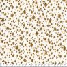 Tissu coton flocons dorés fond beige Rifle Paper Co
