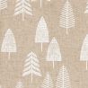Tissu effet lin arbres en hiver