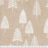 Tissu effet lin arbres en hiver