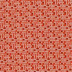Tissu coton petits triangles fond orange