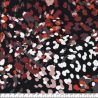 Tissu jersey viscose taches colorées fond noir