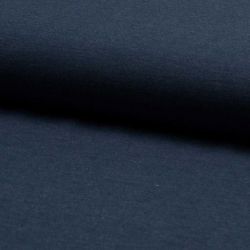 Tissu maille polo bleu chiné