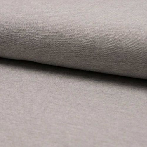Tissu maille polo gris chiné clair Tissu maille polo gris chiné clair