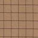 Tissu carreaux fd marron clair 65 %Pol,32%visc,3%el larg 142