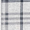 Tissu jersey milano gratté carreaux fond gris