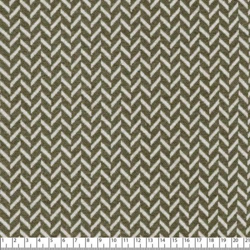 Tissu maille jacquard chevrons vert de gris/gris clair Tissu maille jacquard chevrons vert de gris/gris clair
