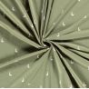 Tissu jersey oies fond vert amande