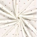 Tissu jersey jardins fond blanc cassé