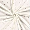 Tissu jersey jardins fond blanc cassé