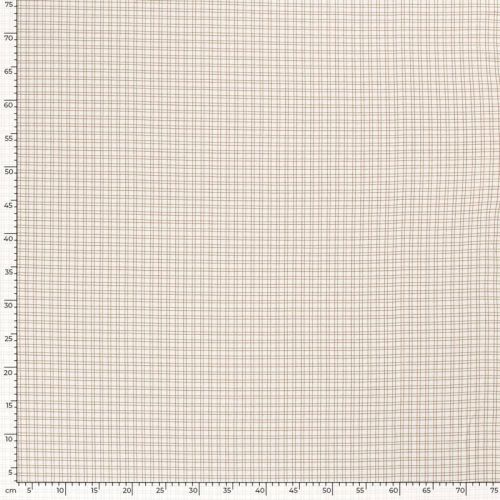 Tissu jersey carreaux fond beige Tissu jersey carreaux fond beige