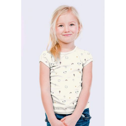 Tissu jersey chats et chiens fond blanc cassé Tissu jersey chats et chiens fond blanc cassé