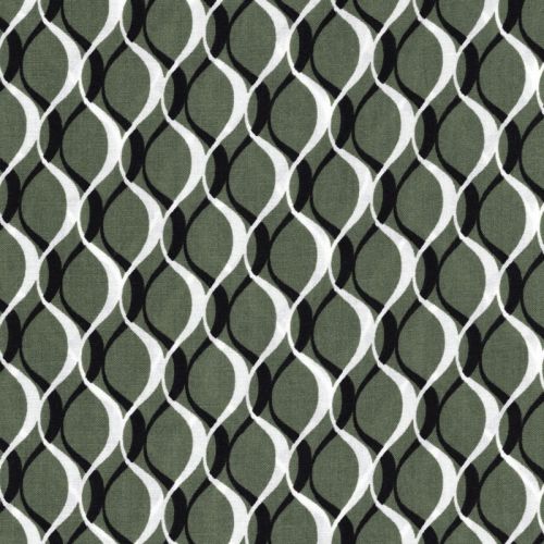 Tissu viscose Arty fond kaki Tissu viscose Arty fond kaki