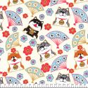 Tissu coton chien lucky Shiba