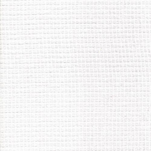 Tissu voile de coton gaufré carreau 0,5X0,5 cm blanc Tissu voile de coton gaufré carreau 0,5X0,5 cm blanc