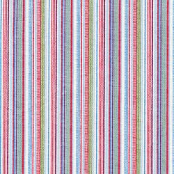 Tissu toile Oshkosh rayé bleu et rouge